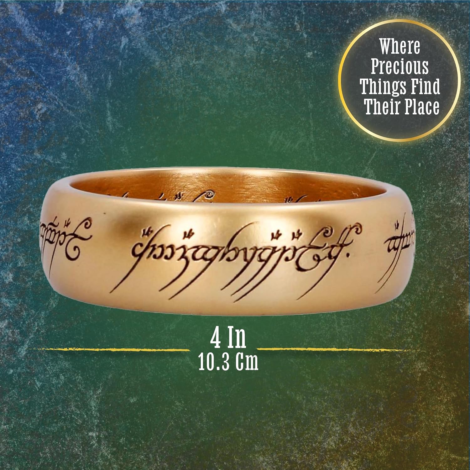 Nemesis Now Lord of the Rings The One Ring Trinket Dish 10.8cm Wide - Resin Collectible with Mordor Map and Inscribed Rim, Officially Licensed Dish