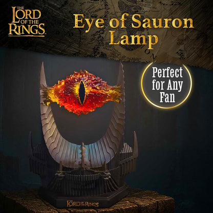 Nemesis Now Lord of the Rings Eye of Sauron Lamp 21.5cm - Official LOTR Light-Up Collectible, Mordor Barad-dûr Decor, Fantasy LED Desk Lamp, for Fans, Nemesis Now Herr der Ringe Auge des Sauron Lampe, Nemesis Now Lord of The Rings Oog van Sauron Lamp