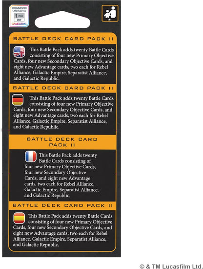 Asmodee | Star Wars: Legion - Battle Deck Card Pack II | Tabletop Miniatures Game | Ages 14+ | 2 Players | 3 Hours Playing Time