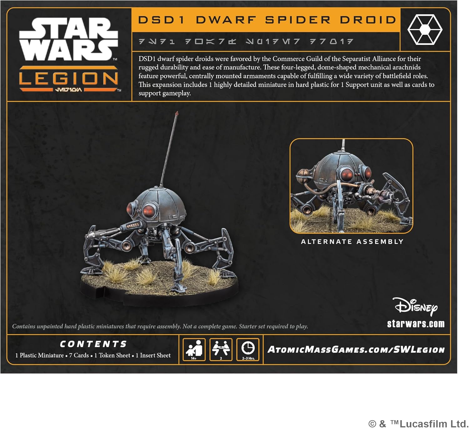 Asmodee | Star Wars: Legion DSD1 Dwarf Spider Droid | Miniatures Game | Ages 14+ | 2 Players | 90 Minutes Playing Time