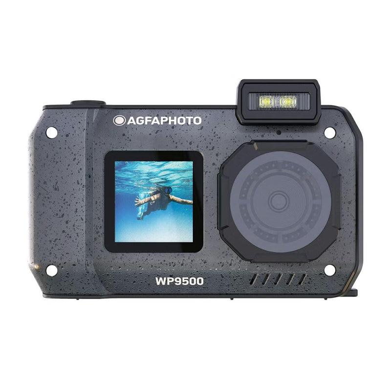 AgfaPhoto Realishot WP9500 - Appareil Photo Numérique Waterproof, Étanche 7m, 24 MP, Zoom 18X, Vidéo 4K, Double Écran 2.9”/1.4” - Noir