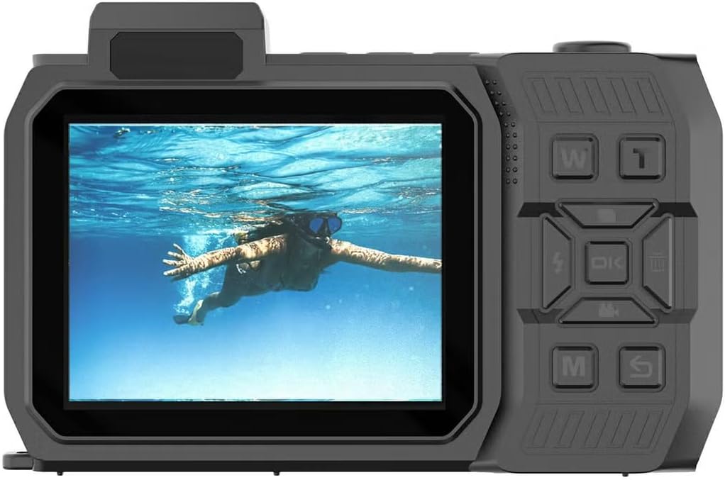 AgfaPhoto Realishot WP9500 - Appareil Photo Numérique Waterproof, Étanche 7m, 24 MP, Zoom 18X, Vidéo 4K, Double Écran 2.9”/1.4” - Noir