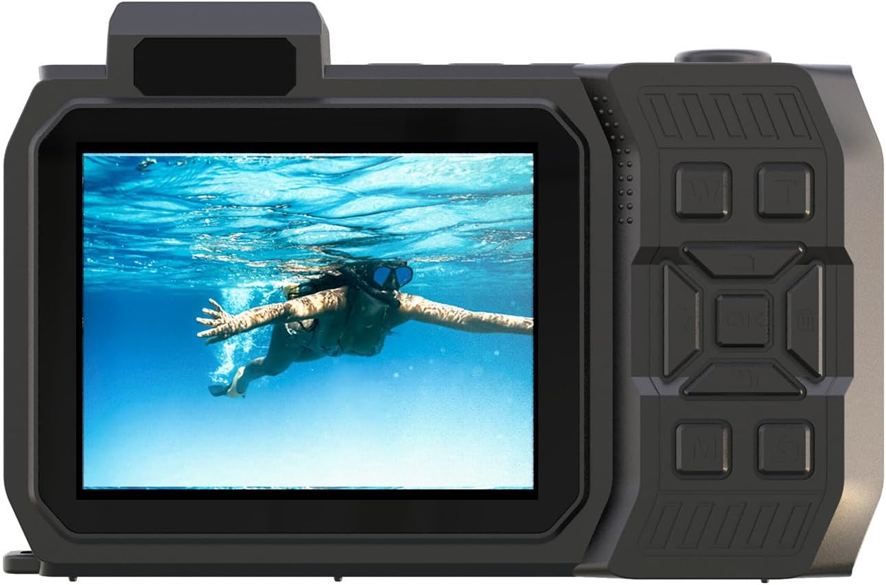 AgfaPhoto Realishot WP9500 - Appareil Photo Numérique Waterproof, Étanche 7m, 24 MP, Zoom 18X, Vidéo 4K, Double Écran 2.9”/1.4” - Orange
