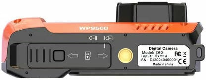 AgfaPhoto Realishot WP9500 - Appareil Photo Numérique Waterproof, Étanche 7m, 24 MP, Zoom 18X, Vidéo 4K, Double Écran 2.9”/1.4” - Orange