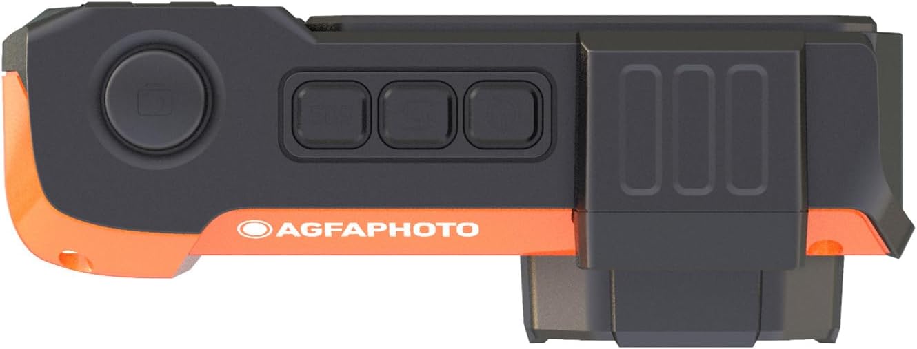 AgfaPhoto Realishot WP9500 - Appareil Photo Numérique Waterproof, Étanche 7m, 24 MP, Zoom 18X, Vidéo 4K, Double Écran 2.9”/1.4” - Orange