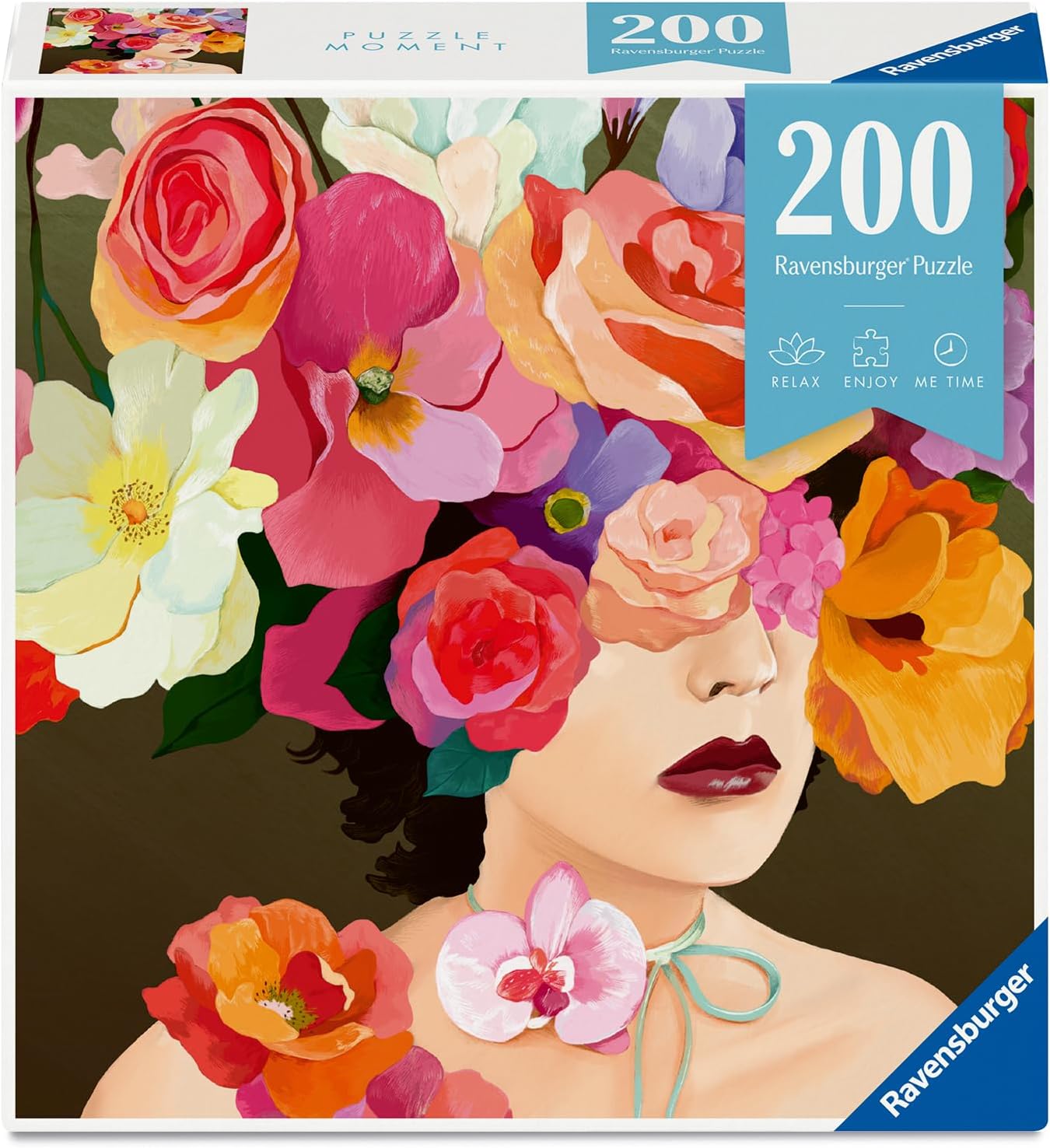 Ravensburger Puzzle Moments – Flower Heads Rose | 200 Piece Jigsaw Puzzle for Adults | Mindful Relaxation & Stress Relief | Premium Quality Adult Puzzle