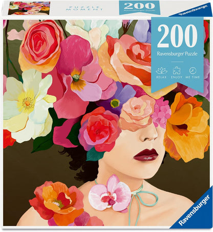 Ravensburger Puzzle Moments – Flower Heads Rose | 200 Piece Jigsaw Puzzle for Adults | Mindful Relaxation & Stress Relief | Premium Quality Adult Puzzle