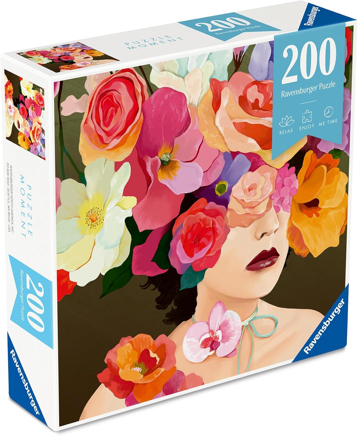 Ravensburger Puzzle Moments – Flower Heads Rose | 200 Piece Jigsaw Puzzle for Adults | Mindful Relaxation & Stress Relief | Premium Quality Adult Puzzle