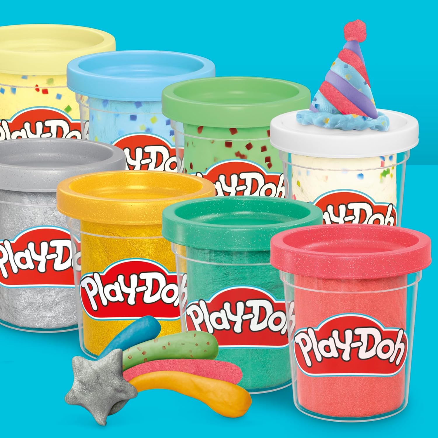 Play-Doh Pack of 20 to Create and Celebrate, 2 Oz Tins, Gifts and Refills for Kids, Arts and Crafts 2+