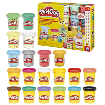Play-Doh Pack of 20 to Create and Celebrate, 2 Oz Tins, Gifts and Refills for Kids, Arts and Crafts 2+