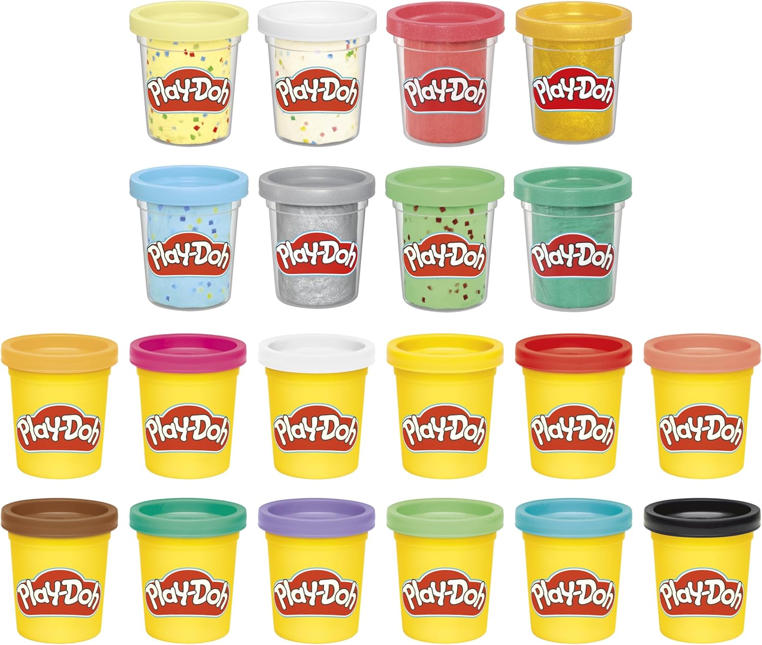 Play-Doh Pack of 20 to Create and Celebrate, 2 Oz Tins, Gifts and Refills for Kids, Arts and Crafts 2+