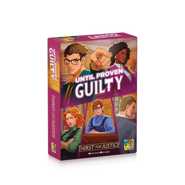 Until Proven Guilty: Thirst for Justice by DV Games | Ages 12+ | 1-6 Players | Cooperative Courtroom Narrative Board Game, Standalone Case, Jury Persuasion & Evidence Strategy Experience