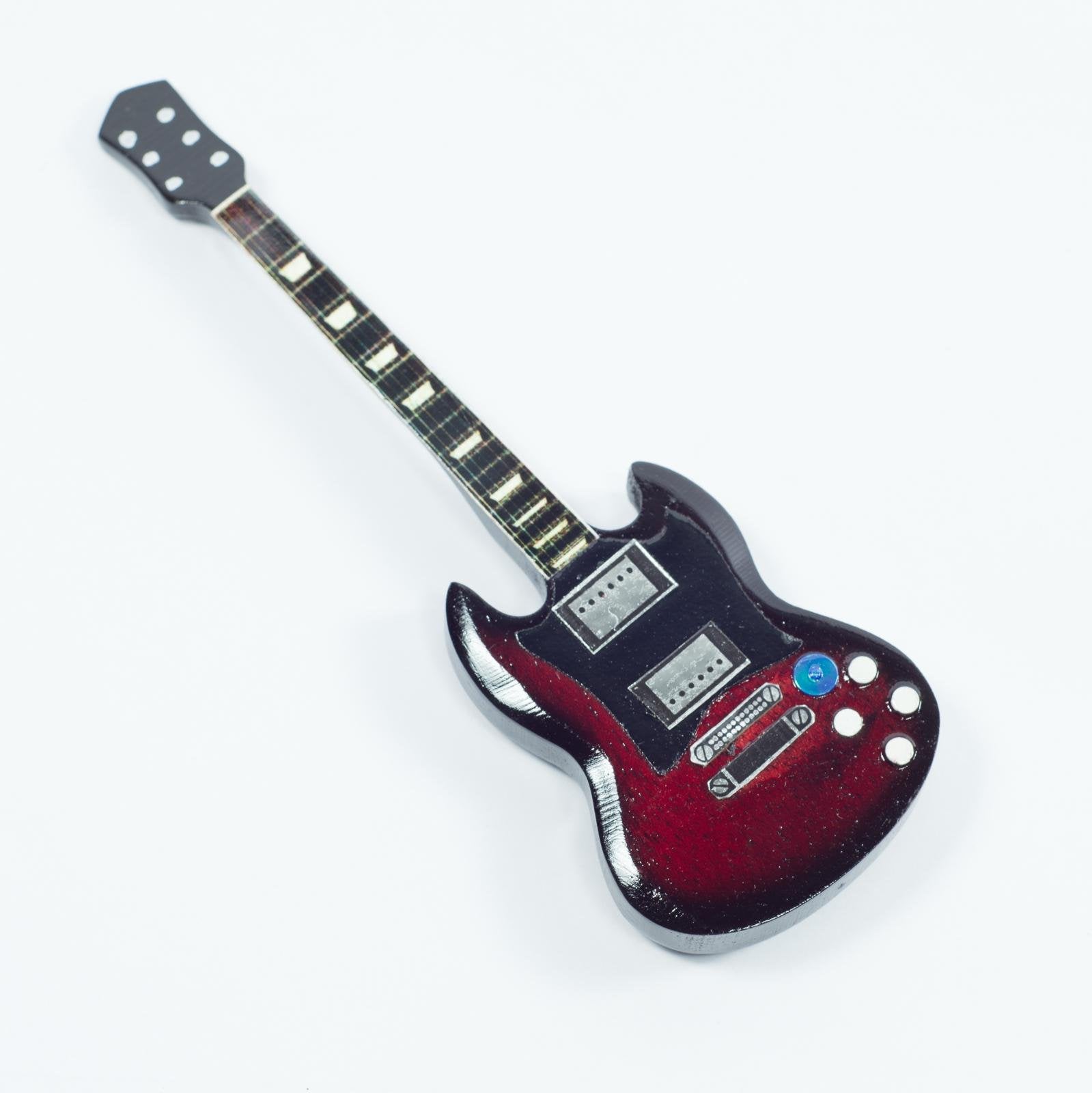 Portachiavi In Legno A Forma Di Chitarra -Ac / Dc - Angus Young
