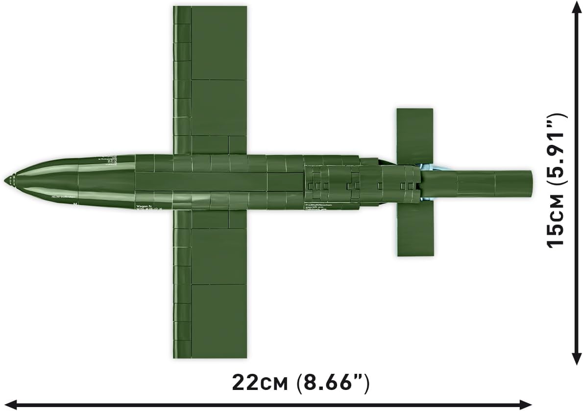 COBI V-1 Flying Bomb (Fi 103), Green, 8.66 x 5.91 x 2.95 inches