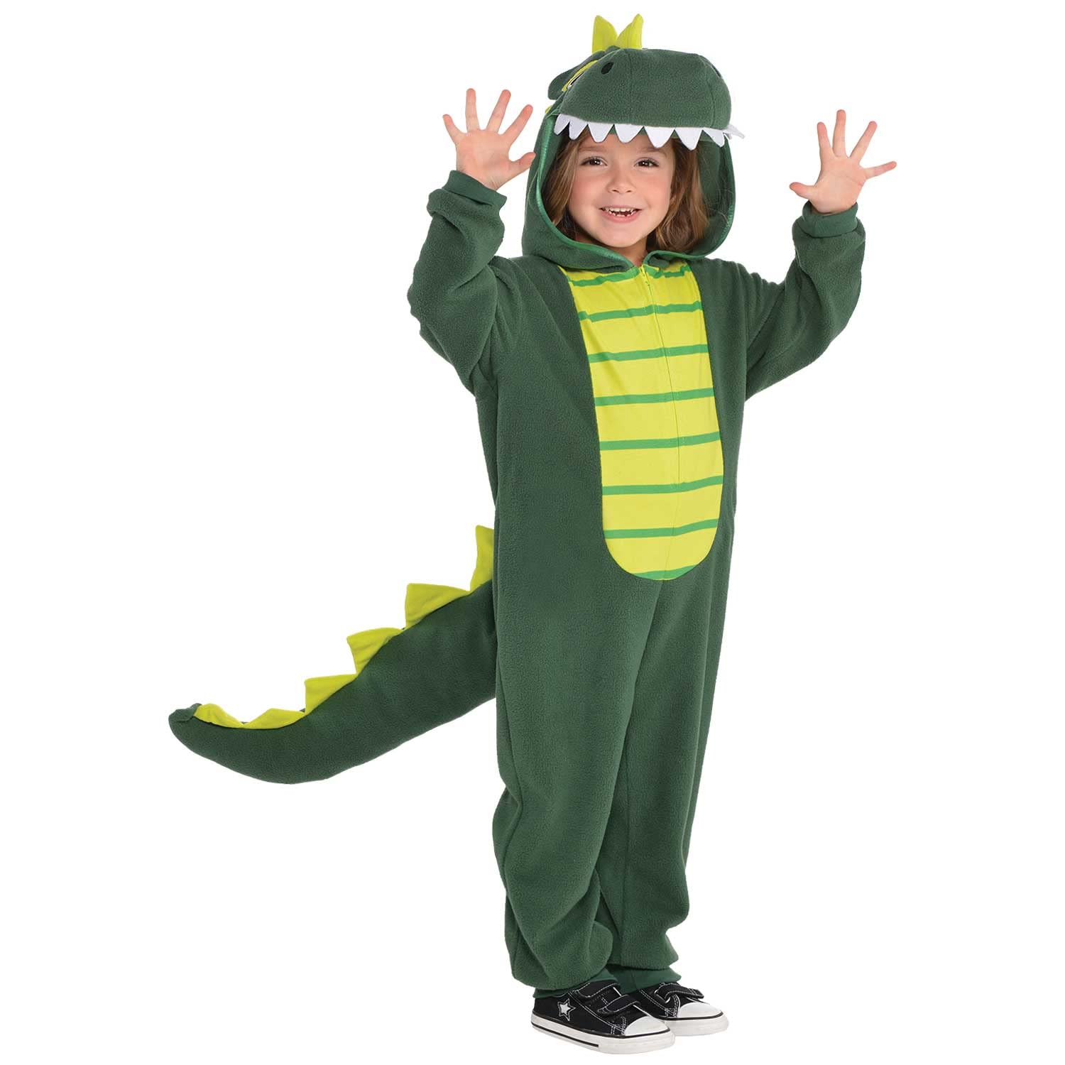amscan Disfraz de Dinosaurio con capucha y cola de dinosaurio niño