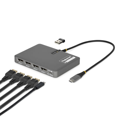 Startech.Com - Docking Station - Usb-C / Displayport - 4 X Dp - Taa Compliant