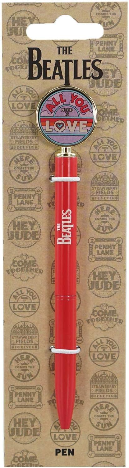 Half Moon Bay Beatles Pen with Decorative Topper, Collectible Writing Pen for Classic Rock Music Fans 5.5 Inch Metal