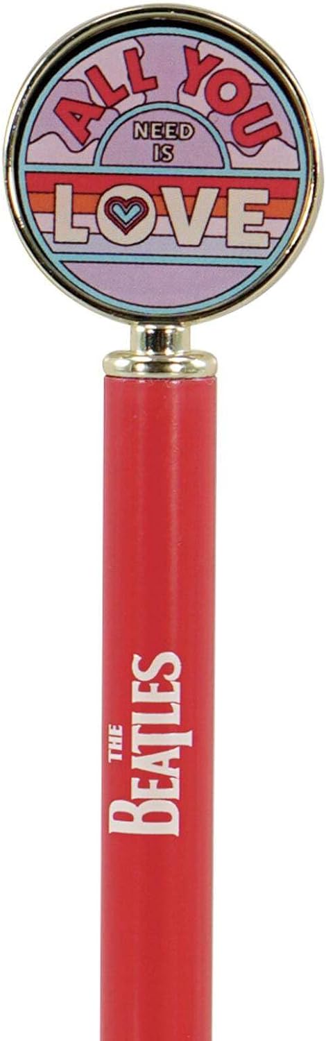 Half Moon Bay Beatles Pen with Decorative Topper, Collectible Writing Pen for Classic Rock Music Fans 5.5 Inch Metal