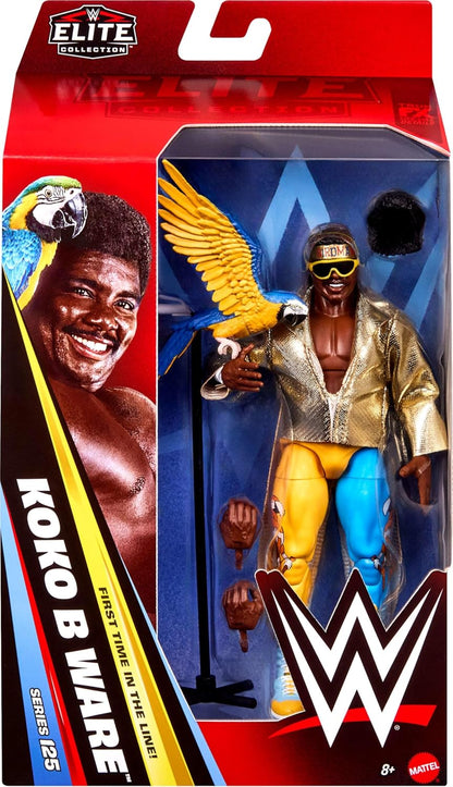 Mattel WWE Elite Action Figure and Accessories, Series #125 Set, 6" Collectible Koko B. Ware with 25 Articulation Points and Interchangeable Hands
