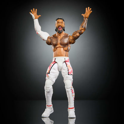 Mattel WWE Elite Action Figure & Accessories, Series #124 Set, 6-inch Collectible Jey Uso with 25 Articulation Points & Swappable Hands, JHT68