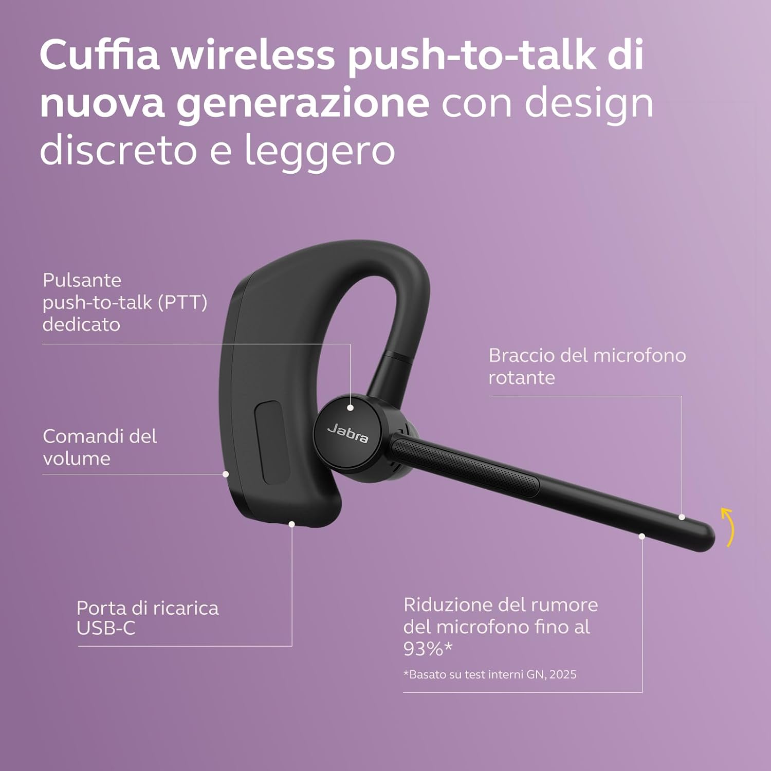 Jabra Perform 45 SE - Cuffie monaurali - Mono