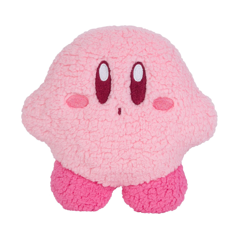 Tomy Kirby Mofulatto Kleines Plüschkissen, Weiches Charakter Kissen mit Flauschiger Sherpa Oberfläche, Gemütliches Dekokissen für Sofa und Schlafzimmer, Geschenk für Kirby Fans und Sammler