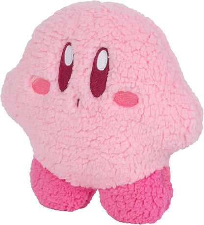 Tomy Kirby Mofulatto Kleines Plüschkissen, Weiches Charakter Kissen mit Flauschiger Sherpa Oberfläche, Gemütliches Dekokissen für Sofa und Schlafzimmer, Geschenk für Kirby Fans und Sammler