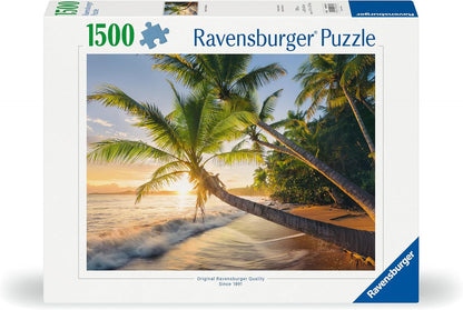 Ravensburger 12000693 - Beach Hideaway - 1500 pieces jigsaw puzzle – Puzzle for adults and kids age 14 years up, jigsaw puzzles beach