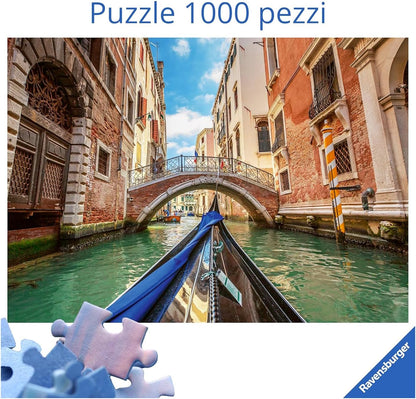 Ravensburger - Canale di Venezia 1000 Pieces | Adult Puzzle | Size of 50 x 70 | Ravensburger Puzzle 1000 Pieces Photos | Gift Ideas
