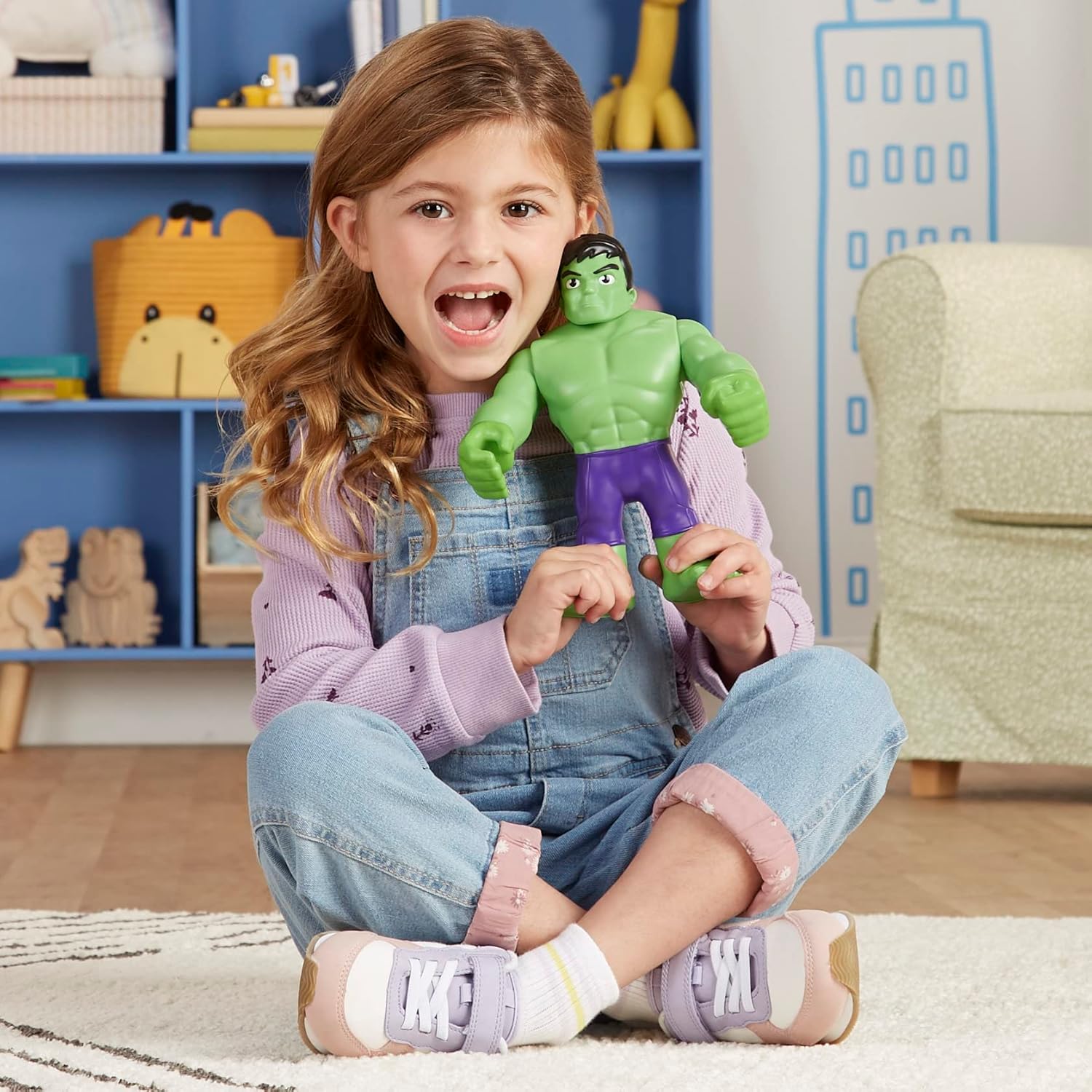 Marvel Spidey and His Amazing Friends Supersized Hulk 22.5-cm Action Figure, Preschool Super Hero Toy, Children Aged 3 and Up