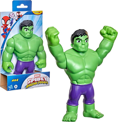 Marvel Spidey and His Amazing Friends Supersized Hulk 22.5-cm Action Figure, Preschool Super Hero Toy, Children Aged 3 and Up