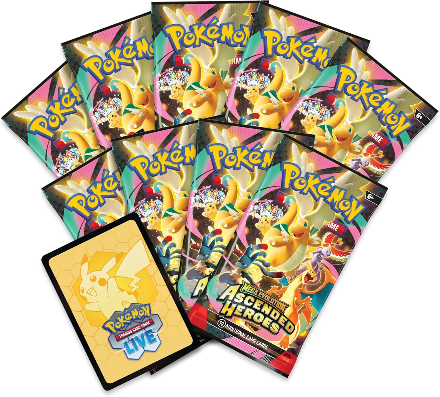 Pokémon TCG: Mega Evolution—Ascended Heroes Elite Trainer Box (1 Full-Art Promo Card, 9 Booster Packs & Premium Accessories