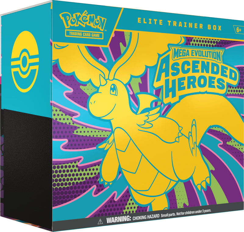 Pokémon TCG: Mega Evolution—Ascended Heroes Elite Trainer Box (1 Full-Art Promo Card, 9 Booster Packs & Premium Accessories