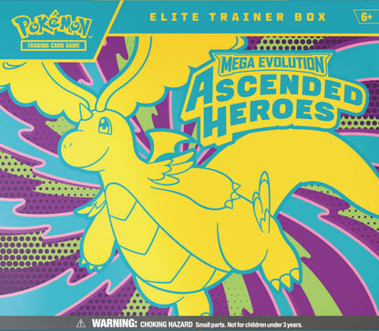 Pokémon TCG: Mega Evolution—Ascended Heroes Elite Trainer Box (1 Full-Art Promo Card, 9 Booster Packs & Premium Accessories
