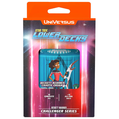 UniVersus: Star Trek Lower Decks: Challenger Series - Mariner - 63 Card Deck-Building Game, 2 Playable Characters, Ready to Play, 6 Foil/Alt Art Cards, Ages 14+