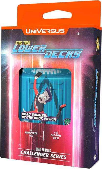 UniVersus: Star Trek Lower Decks: Challenger Series - Boimler - 63 Card, 2 Character, Ready to Play Deck-Building Card Game, 6 Foil/Alt Art Cards