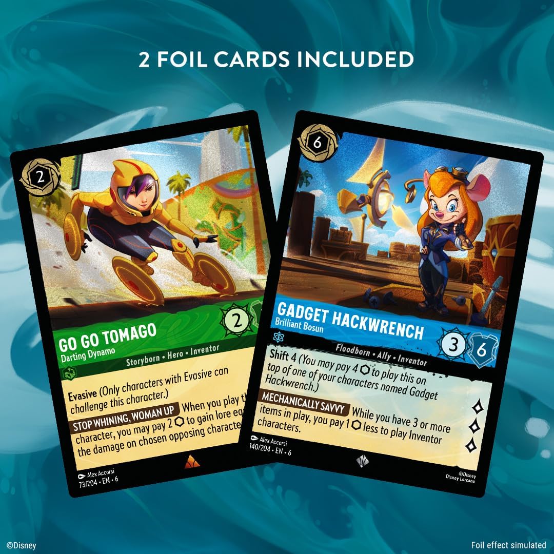 Ravensburger Disney Lorcana Trading Card Game for Adults and Kids Age 8 Years Up - Starter Deck B - Set 6: Azurite Sea - Collectable TCG
