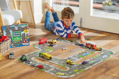 Orchard Toys Giant Road Floor Puzzle - Large Interchangeable Car Track Jigsaw Puzzles for 3 Year Olds - Alternative Road Mat for Toy Cars - Educational Kids Jigsaw for Toddlers - Age 3+