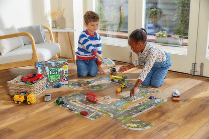 Orchard Toys Giant Road Floor Puzzle - Large Interchangeable Car Track Jigsaw Puzzles for 3 Year Olds - Alternative Road Mat for Toy Cars - Educational Kids Jigsaw for Toddlers - Age 3+