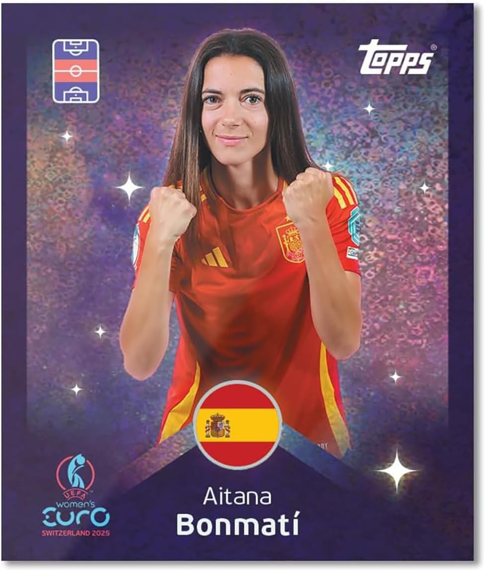 Topps Official Women's Euros 2025 Sticker Collection - Includes 6 Stickers |Euro 2025 Collectable Sticker Packet