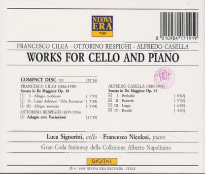 Works For Cello And Piano: Sonata Op. 38 / Adagio Con Variazioni / Sonata Op. 45