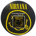 Nirvana Happy Face (stampa fotografica) portachiavi in plastica argento, Argento, taglia unica