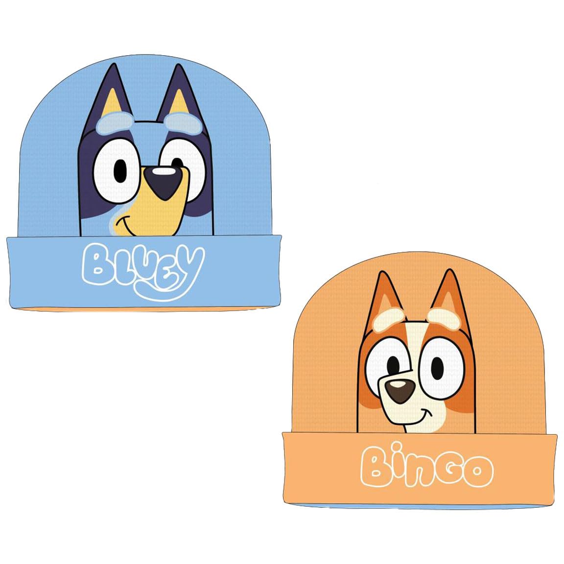 Bluey Strickmütze für Jungen und Mädchen, weich, warm und elastisch, offizielles Design, Bluey-Mütze, ideal für den Winter, Wind- und Kälteschutz