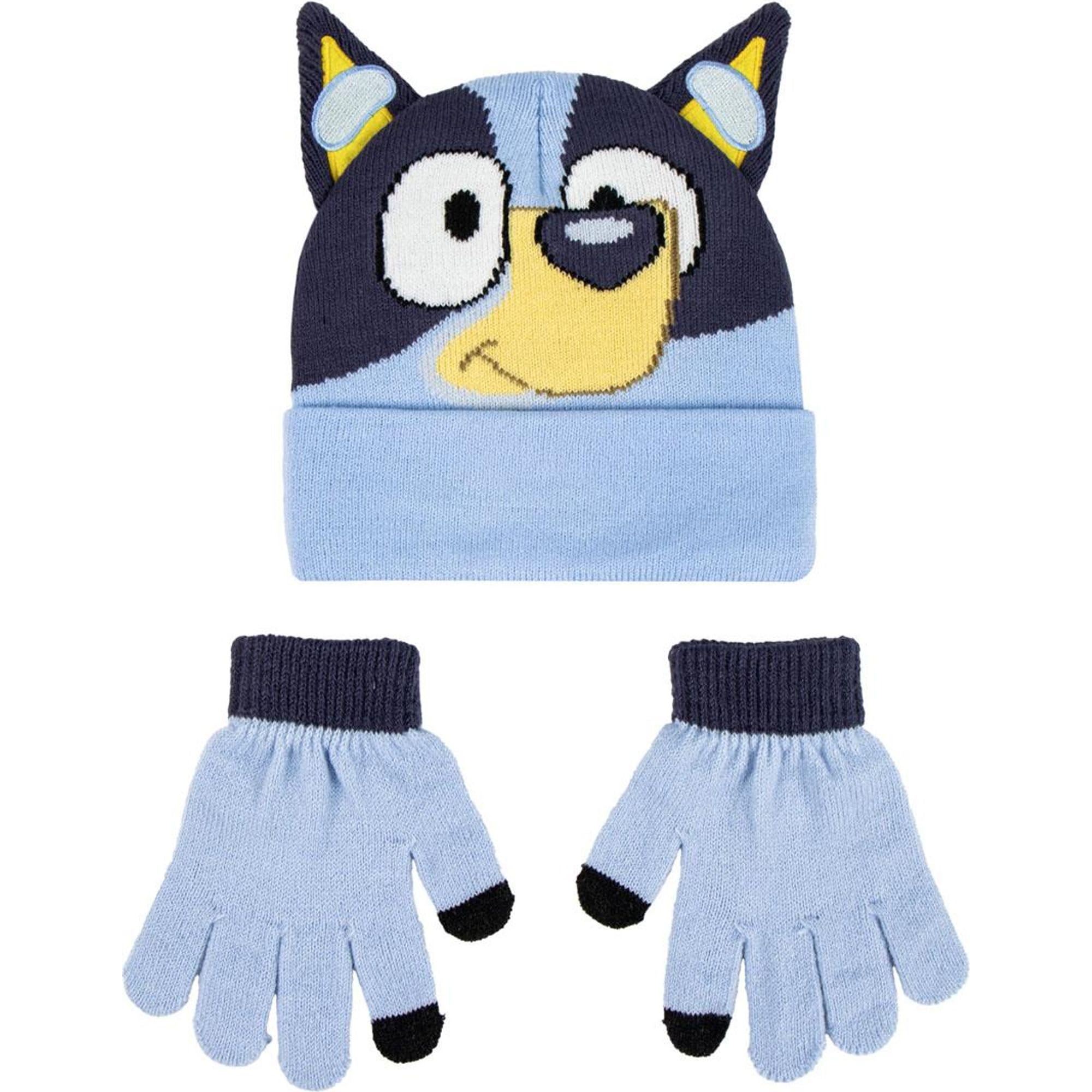 CERDÁ LIFE'S LITTLE MOMENTS Bluey Set aus Mütze und Handschuhe, weich, offizielles Lizenzprodukt, Thermo-Oberbekleidung für Kinder, ideal kalt, lustiger und farbenfroher Stil, 2-teiliges Set, Standard