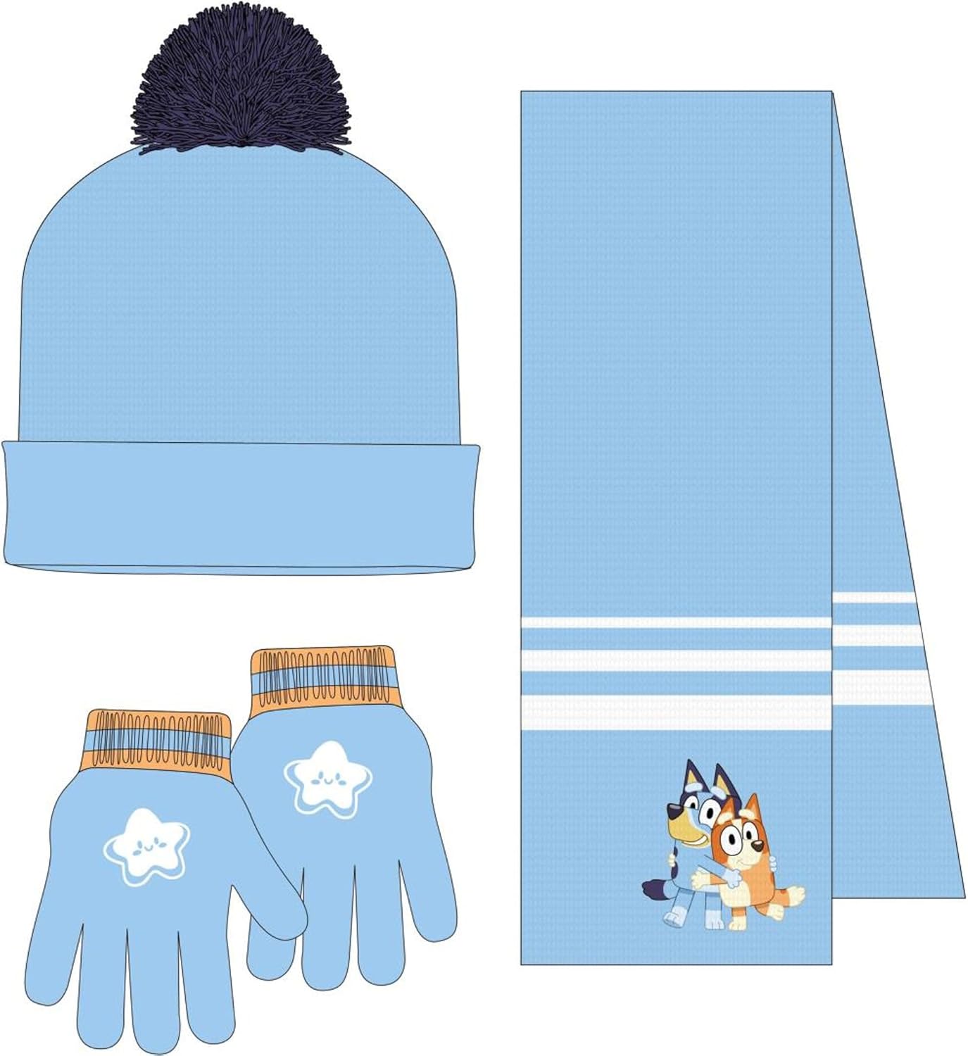 Bluey - 3 Piece Set Blue Scarf