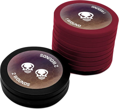 Renegade Games: Heroscape - Premium Wound Markers - 12 Piece Set, 1 & 2 Wound Tokens, Make Tracking Faster & Cleaner, RPG Accessory, Game Add-On