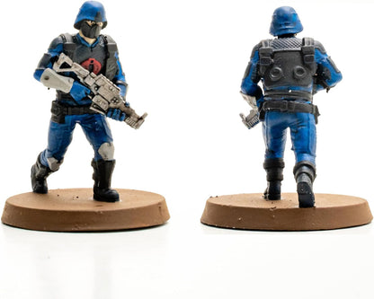 Renegade Games: GI Joe Heroscape - Cobra Troopers & Cobra Flight Pod Common Army Expansion - 5 Unpainted Miniatures, 2 Army Cards, Tabletop Game Set