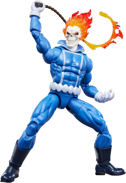 Marvel Legends Series Ghost Avenger Johnny Blaze Collectible Figure with 6" Scale Motorcycle Comic Inspired