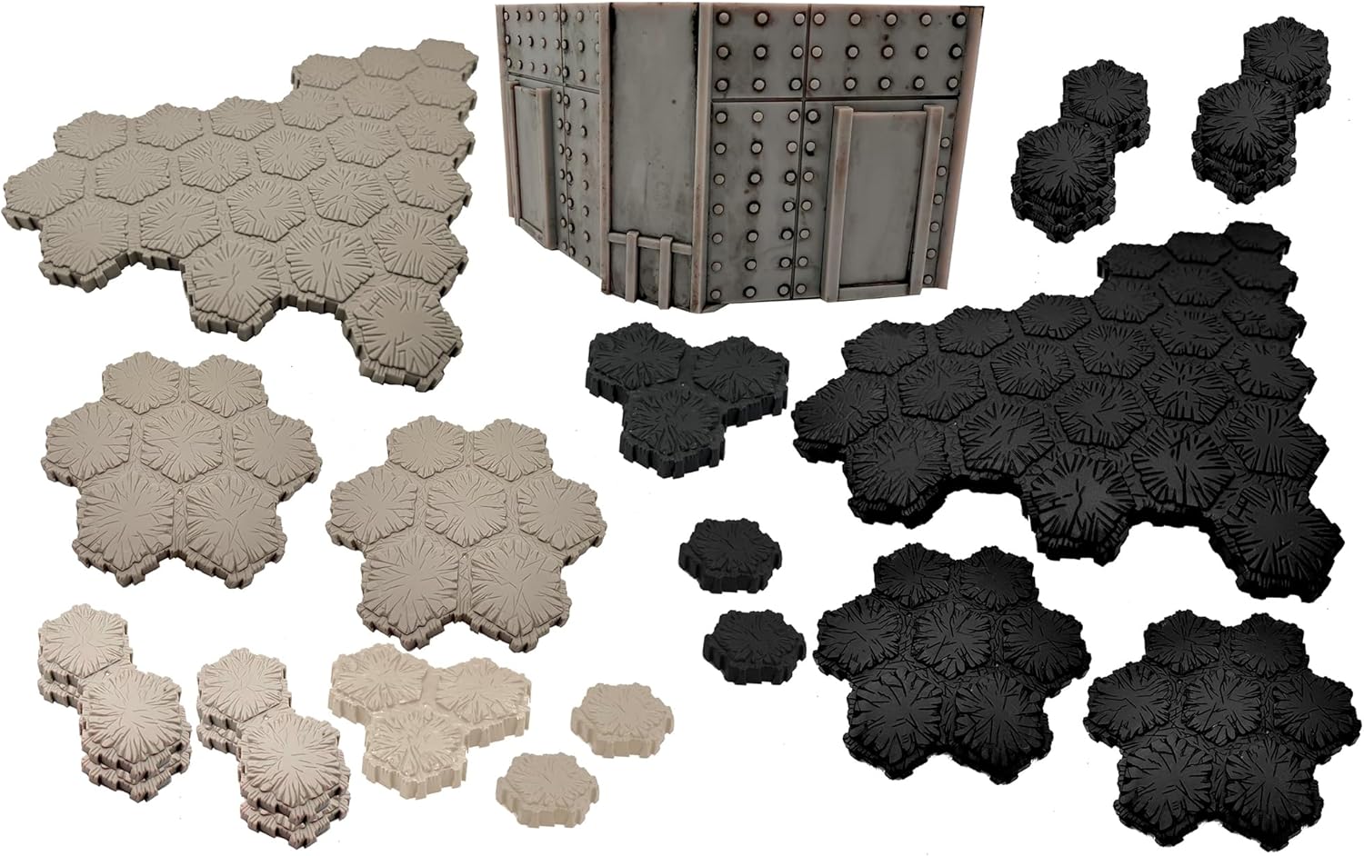 Renegade Games: Heroscape - The Urban Landscape of Valhalla Terrain Expansion -32pcs, Asphalt & Concrete Tiles, Hex-Based Miniature Game Accessory