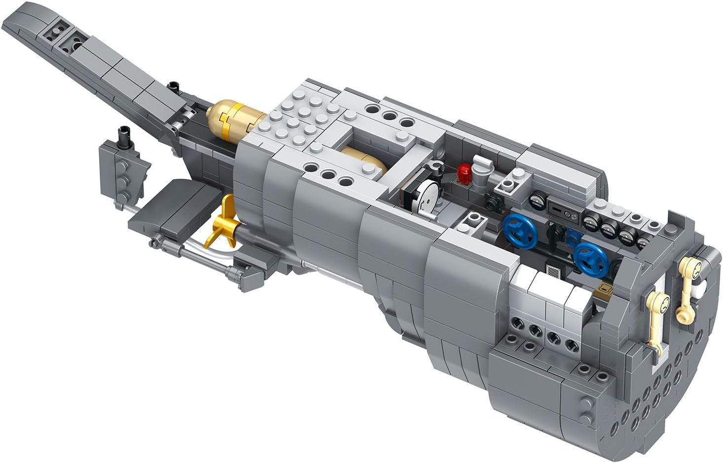 Revell Brick System 00960 U-Boat "Das Boot" Submarine Building Block Set, 1:56 Scale, 120cm in length, 6,483 Pieces, Includes Display Stand and Stickers For Decoration